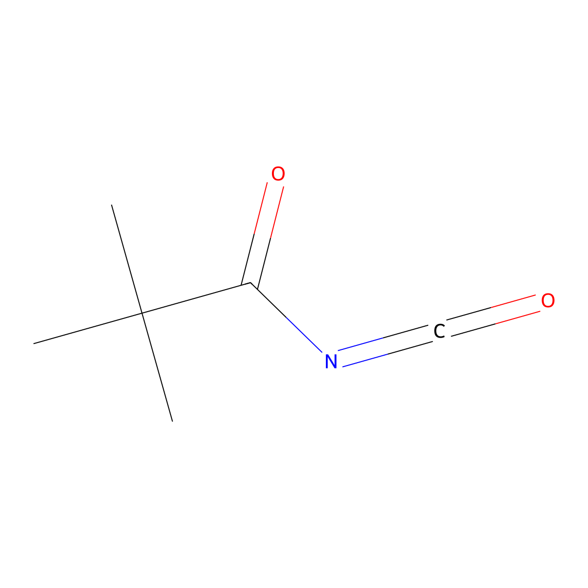 2,2-Dimethylpropanecarbonyl isocyanate molecular structure, CAS 4461-20-5