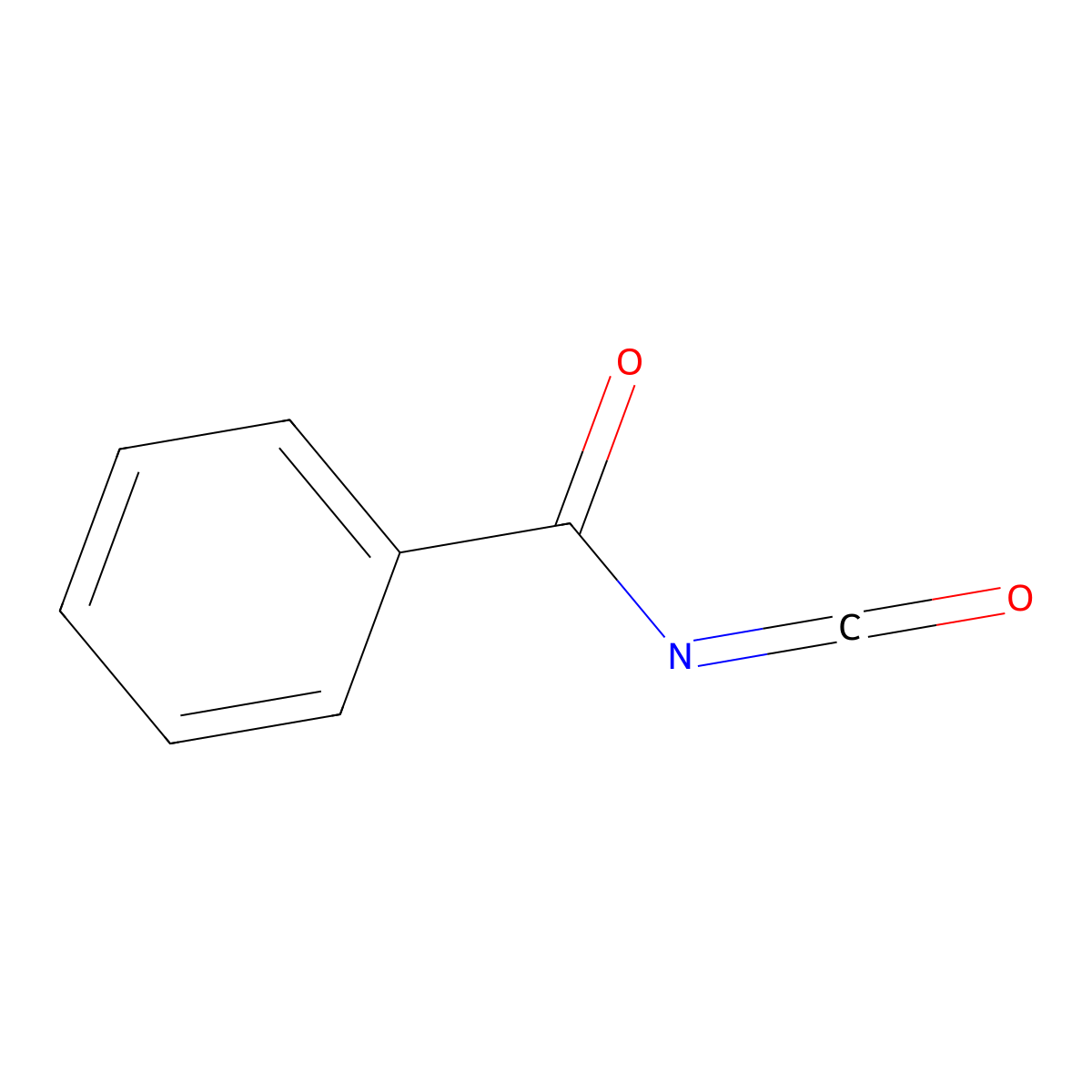Benzoyl isocyanate molecular structure, CAS 4461-33-0