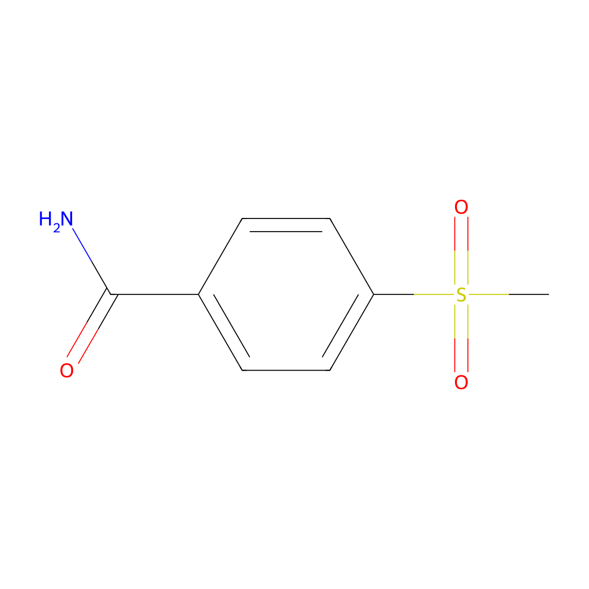 4-Methanesulfonylbenzamide molecular structure, CAS 4461-38-5