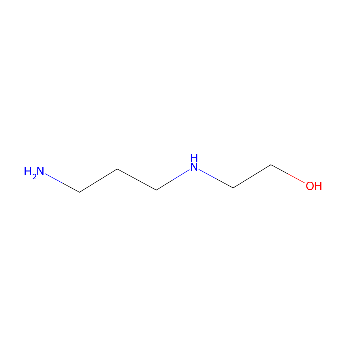 N-(Aminopropyl)ethanolamine molecular structure, CAS 4461-39-6