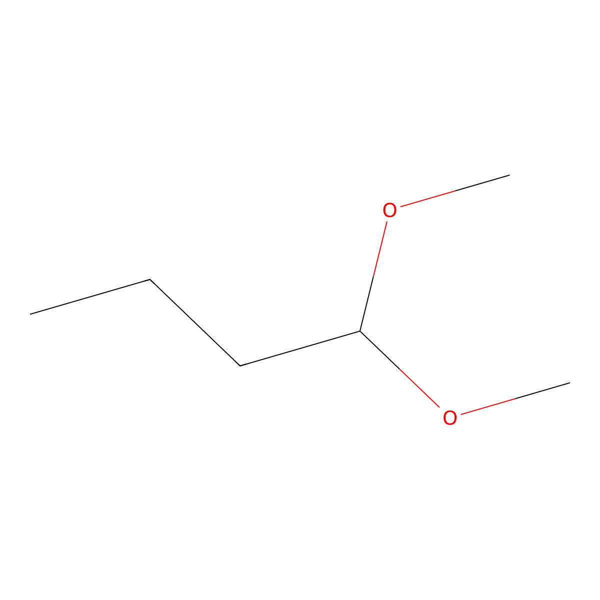 Butane, 1,1-dimethoxy- molecular structure, CAS 4461-87-4