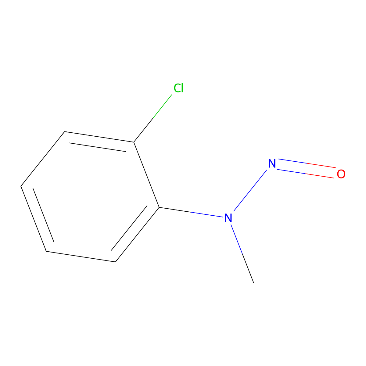2-chloro-N-methyl-N-nitrosoaniline molecular structure, CAS 4461-96-5