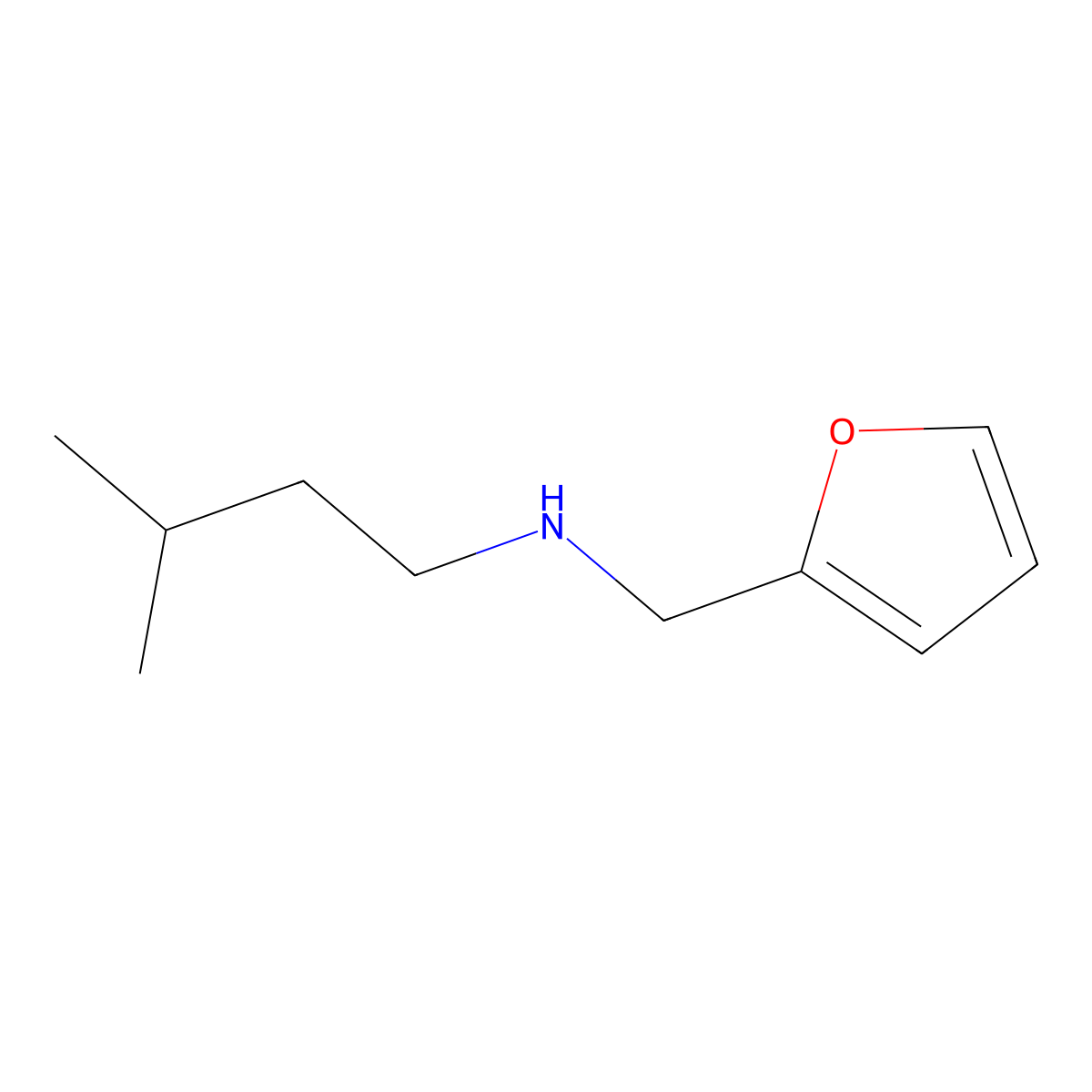 N-(2-furylmethyl)-N-(3-methylbutyl)amine molecular structure, CAS 4462-11-7