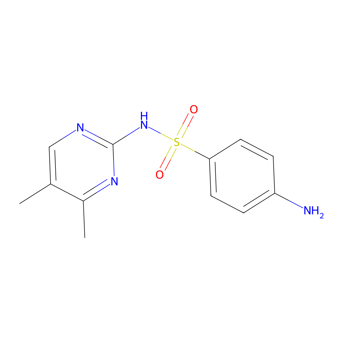 4-Amino-n-(4,5-dimethylpyrimidin-2-yl)benzenesulfonamide molecular structure, CAS 4462-43-5