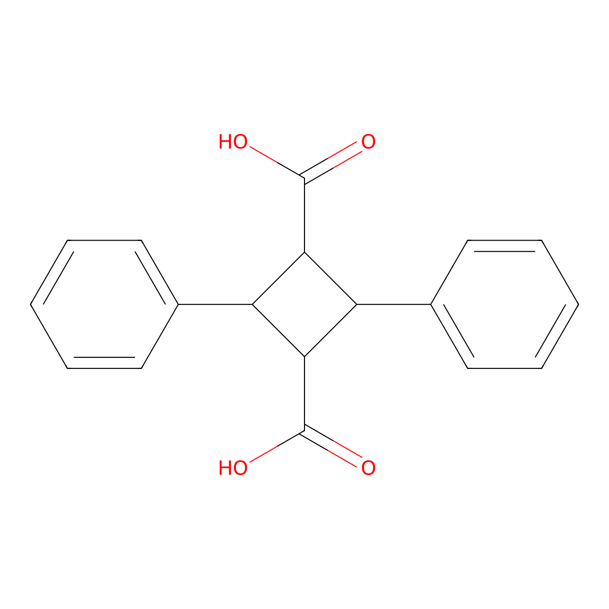 Truxillic acid molecular structure, CAS 4462-95-7