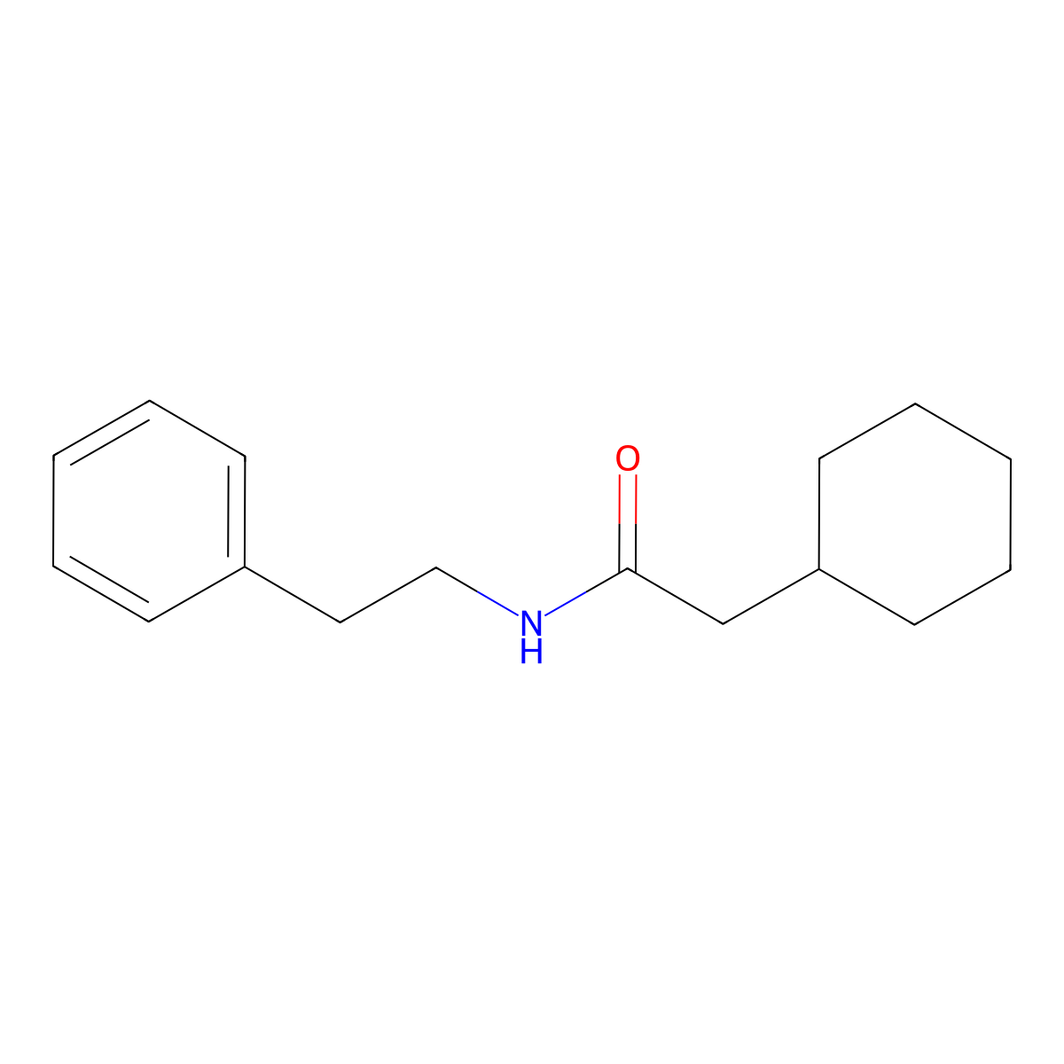 2-cyclohexyl-N-phenethyl-acetamide molecular structure, CAS 446249-87-2