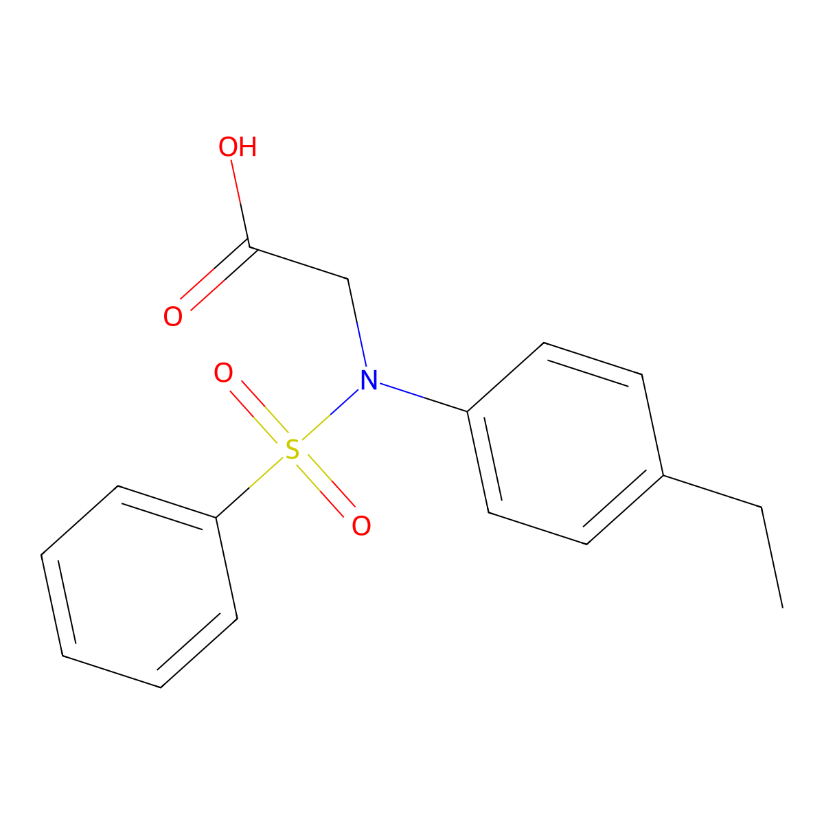 N-(4-ethylphenyl)-N-(phenylsulfonyl)glycine molecular structure, CAS 446250-98-2