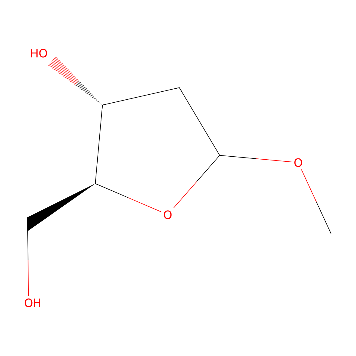 (2S,3R)-2-(Hydroxymethyl)-5-methoxytetrahydrofuran-3-ol molecular structure, CAS 446251-73-6