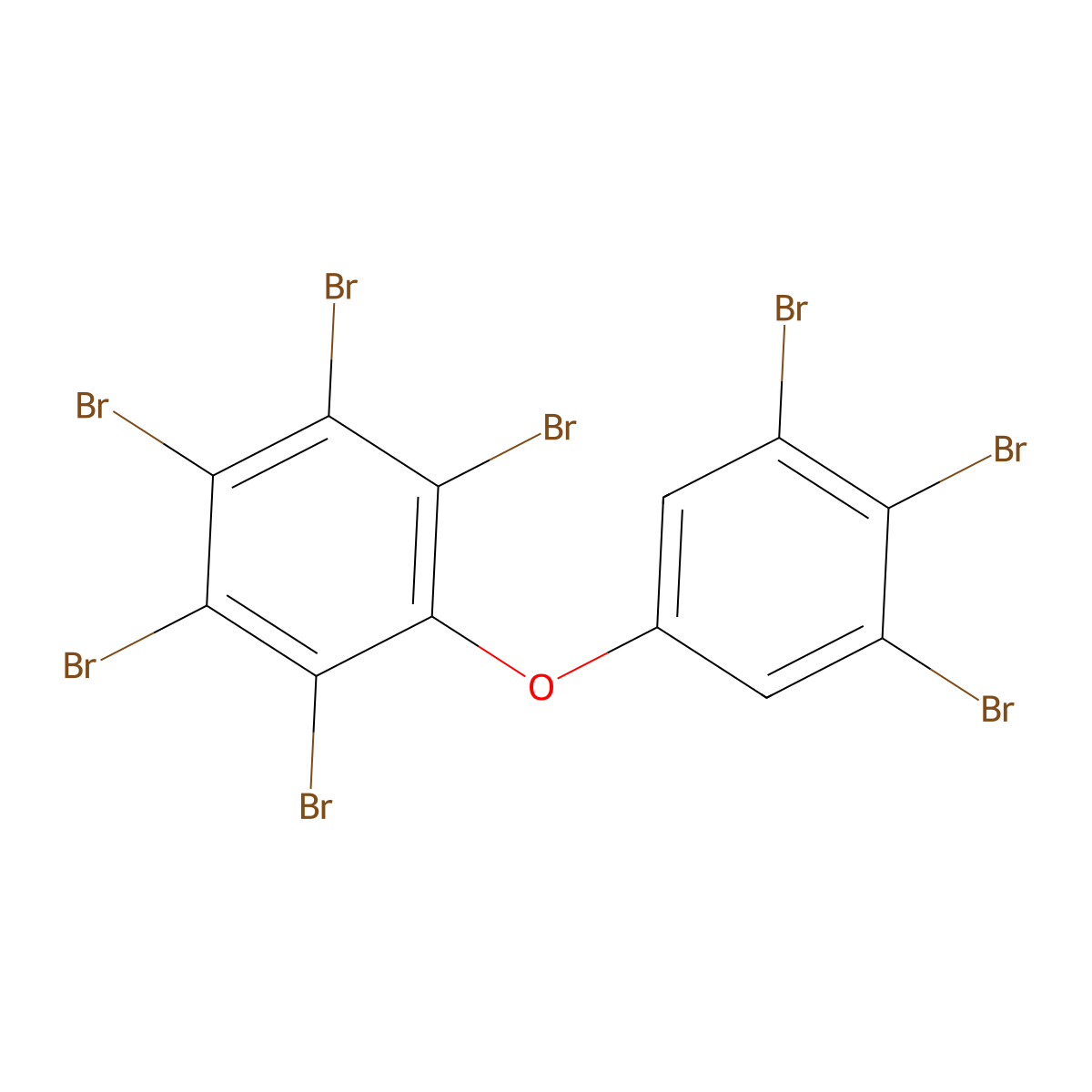 2,3,3',4,4',5,5',6-Octabromodiphenyl ether molecular structure, CAS 446255-56-7