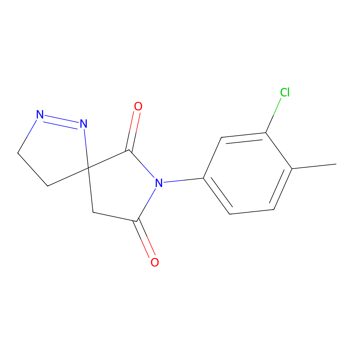 7-(3-Chloro-4-methylphenyl)-1,2,7-triazaspiro[4.4]non-1-ene-6,8-dione molecular structure, CAS 446259-34-3
