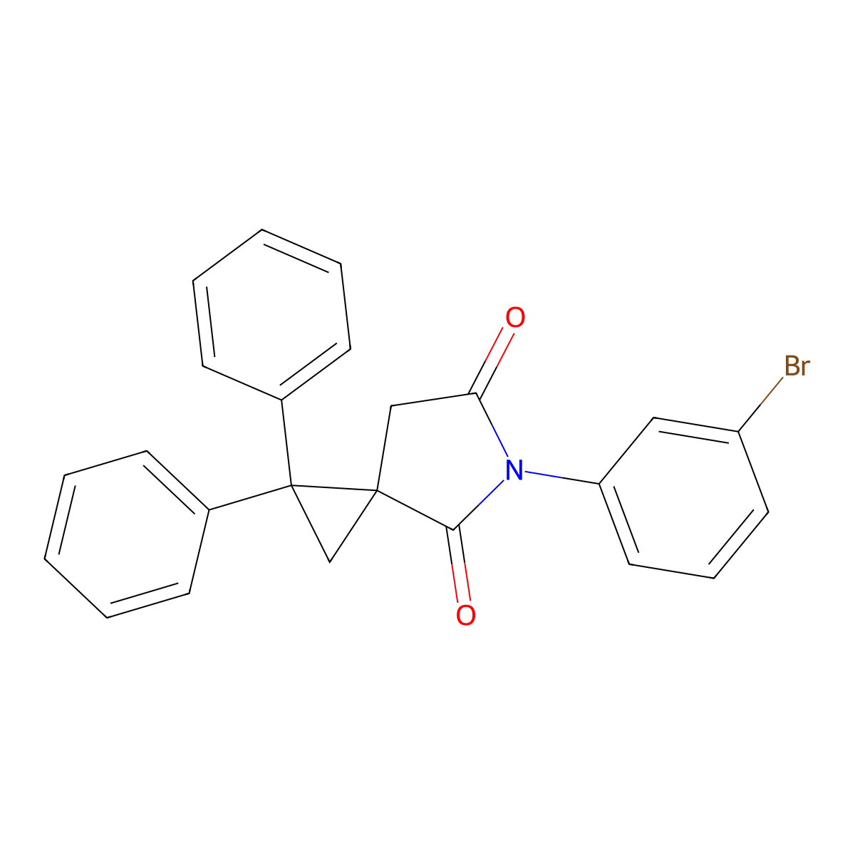 5-(3-Bromophenyl)-1,1-diphenyl-5-azaspiro[2.4]heptane-4,6-dione molecular structure, CAS 446260-19-1
