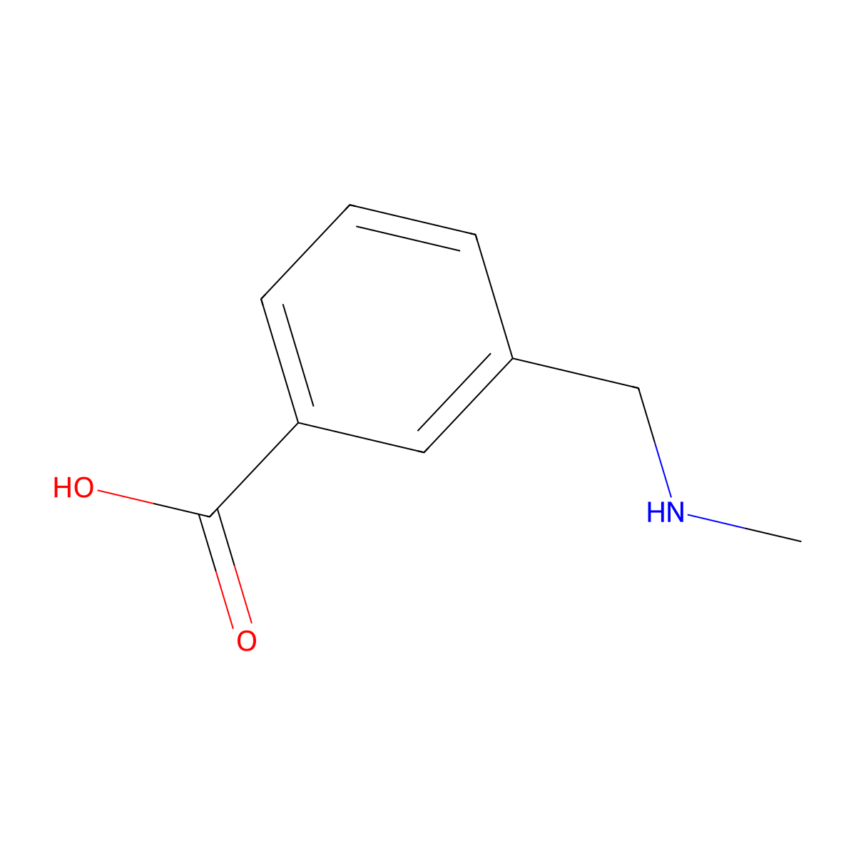 3-Methylaminomethyl-benzoic acid molecular structure, CAS 446263-91-8