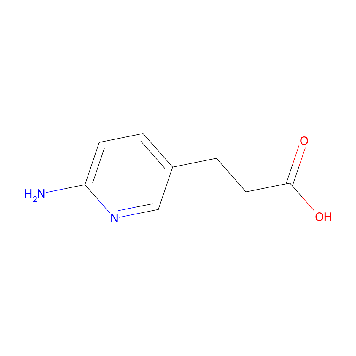 3-(6-Aminopyridin-3-yl)propanoic acid molecular structure, CAS 446263-96-3