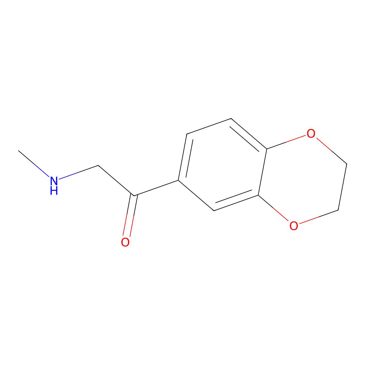 1-(2,3-Dihydro-1,4-benzodioxin-6-yl)-2-(methylamino)ethanone molecular structure, CAS 446266-77-9