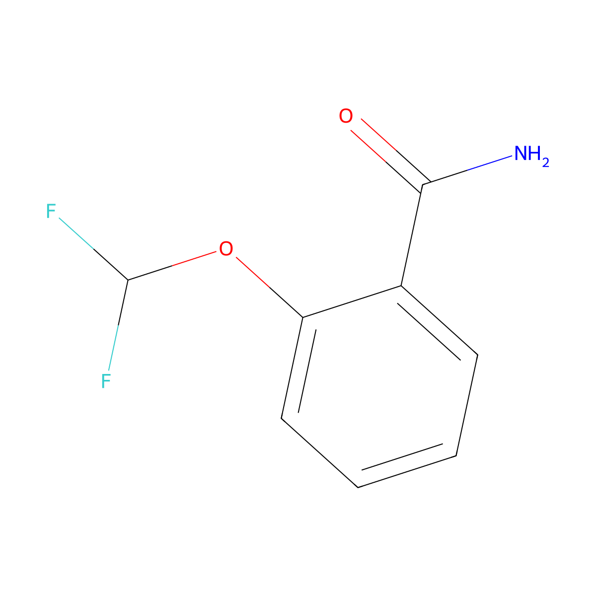 2-(Difluoromethoxy)benzamide molecular structure, CAS 446267-36-3