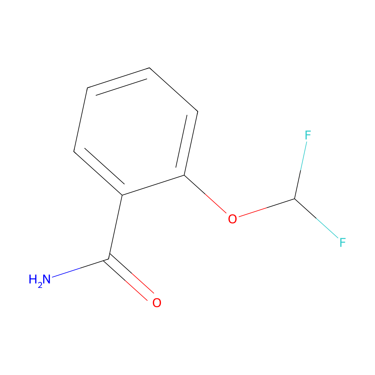 2-(Difluoromethoxy)benzamide molecular structure, CAS 446267-36-3