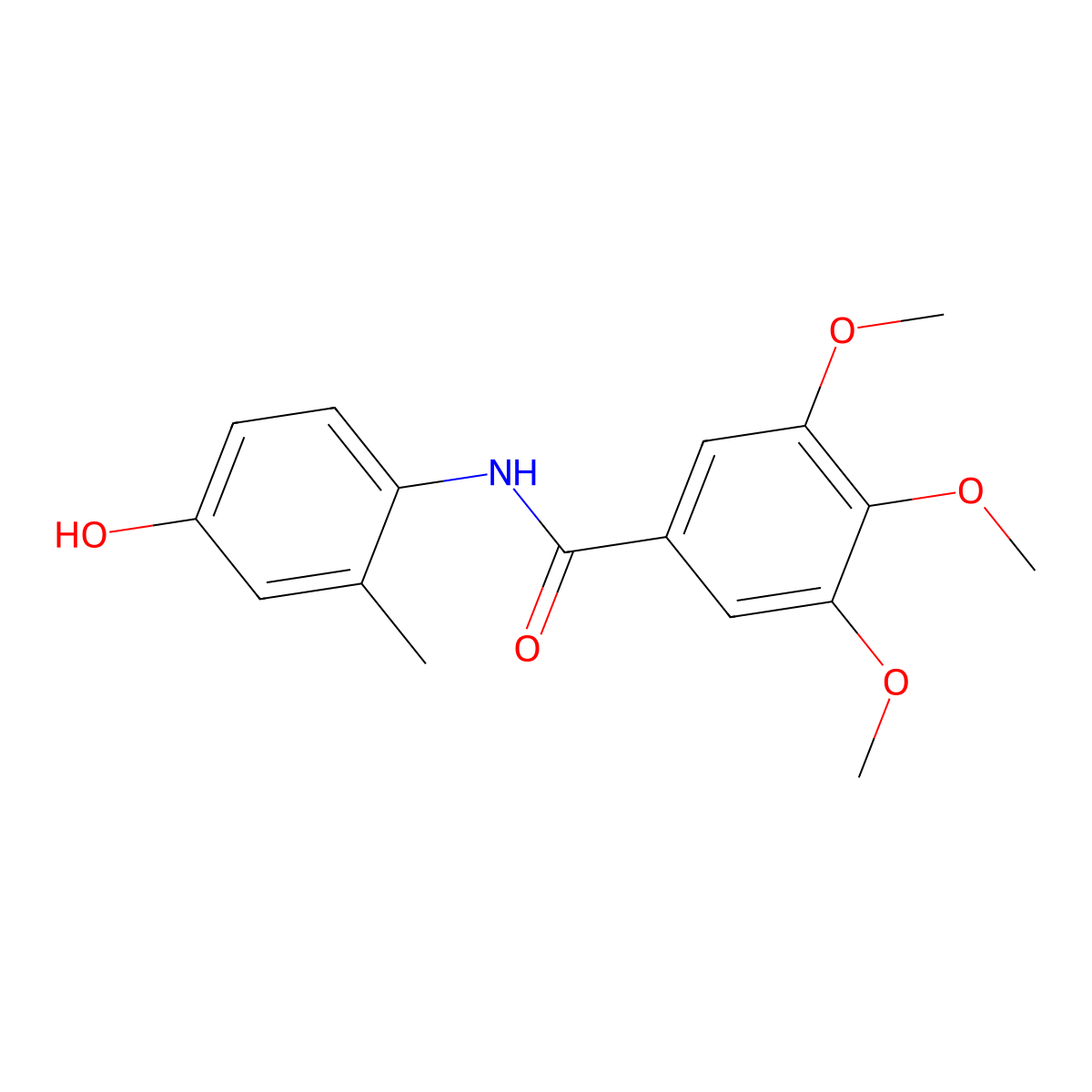 N-(4-hydroxy-2-methylphenyl)-3,4,5-trimethoxybenzamide molecular structure, CAS 446269-31-4