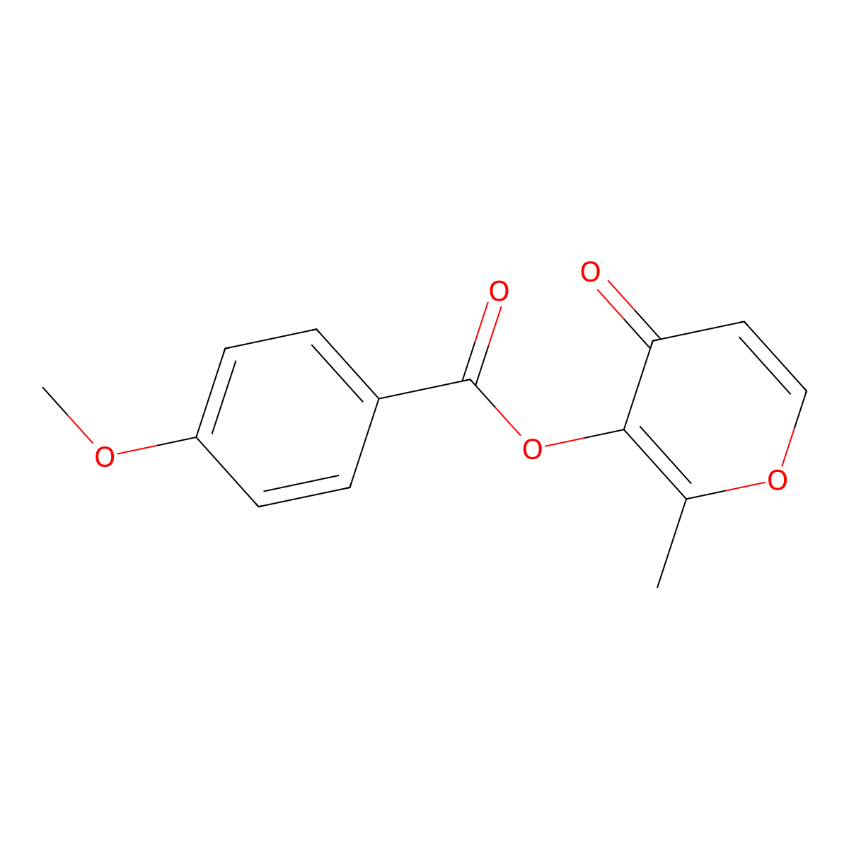 2-methyl-4-oxo-4H-pyran-3-yl 4-methoxybenzoate molecular structure, CAS 446269-75-6