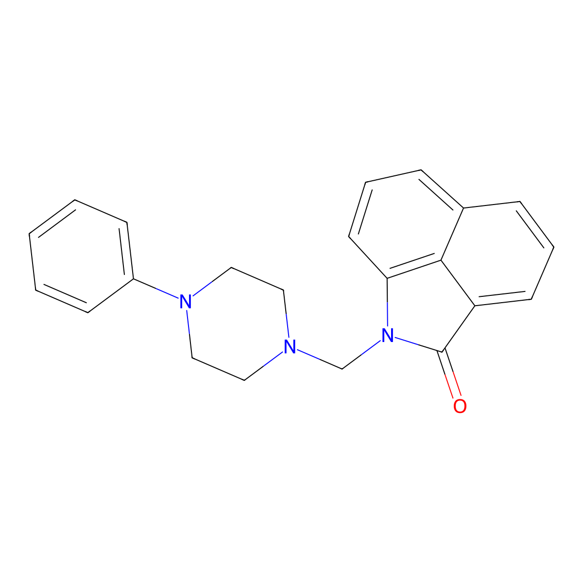 1-[(4-phenylpiperazin-1-yl)methyl]benzo[cd]indol-2(1H)-one molecular structure, CAS 446269-83-6