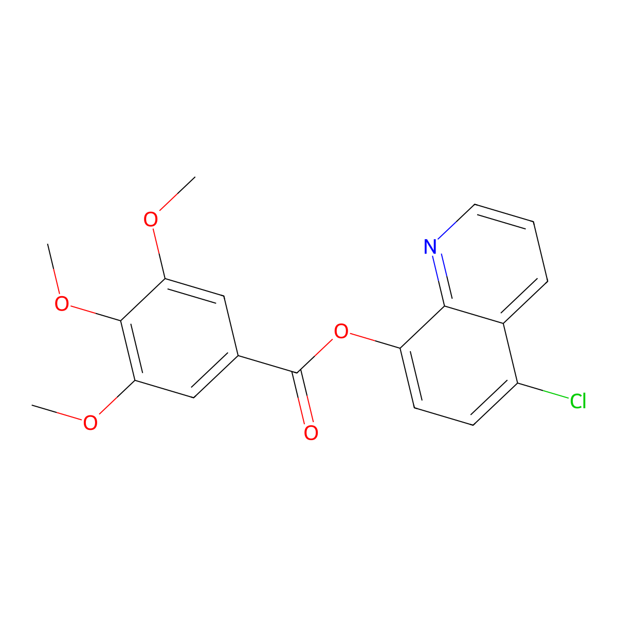 (5-Chloroquinolin-8-yl) 3,4,5-trimethoxybenzoate molecular structure, CAS 446269-92-7