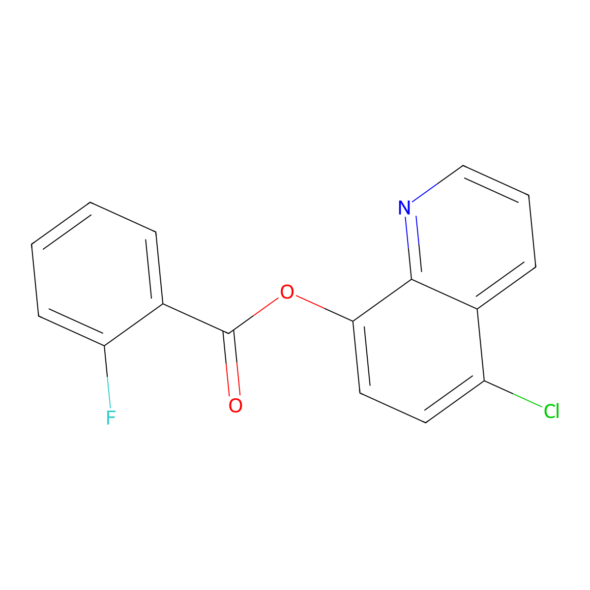 5-Chloroquinolin-8-yl 2-fluorobenzoate molecular structure, CAS 446269-93-8