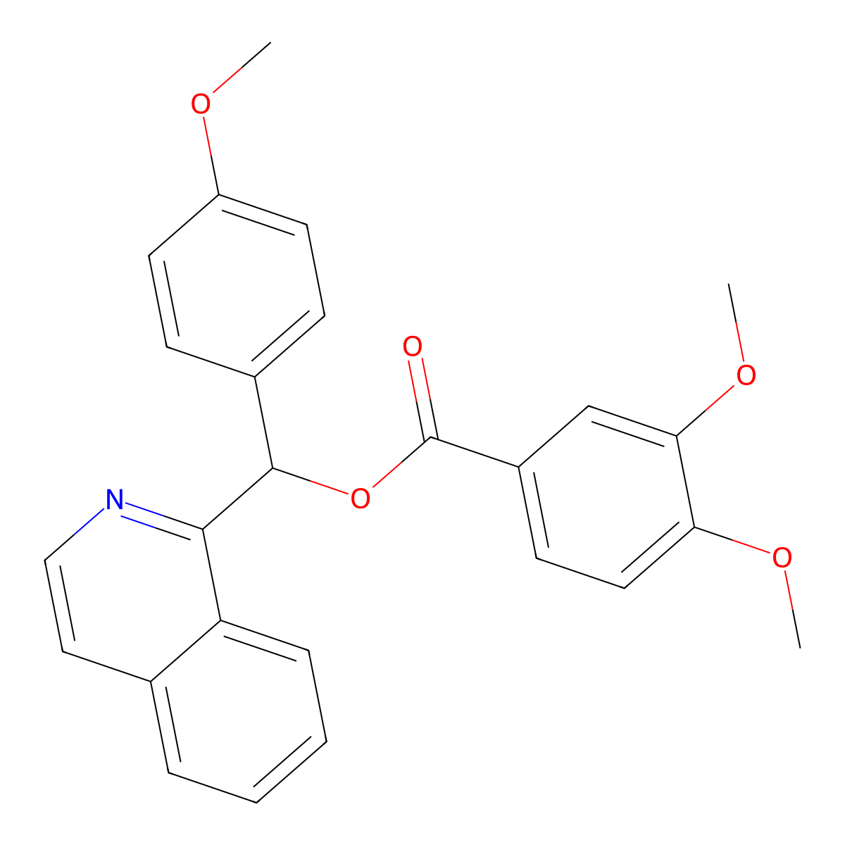Isoquinolin-1-yl(4-methoxyphenyl)methyl 3,4-dimethoxybenzoate molecular structure, CAS 446269-97-2