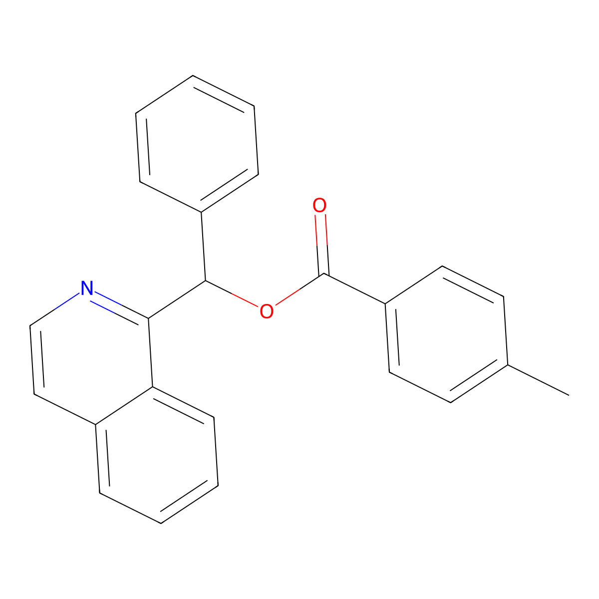 Isoquinolylphenylmethyl 4-methylbenzoate molecular structure, CAS 446270-06-0