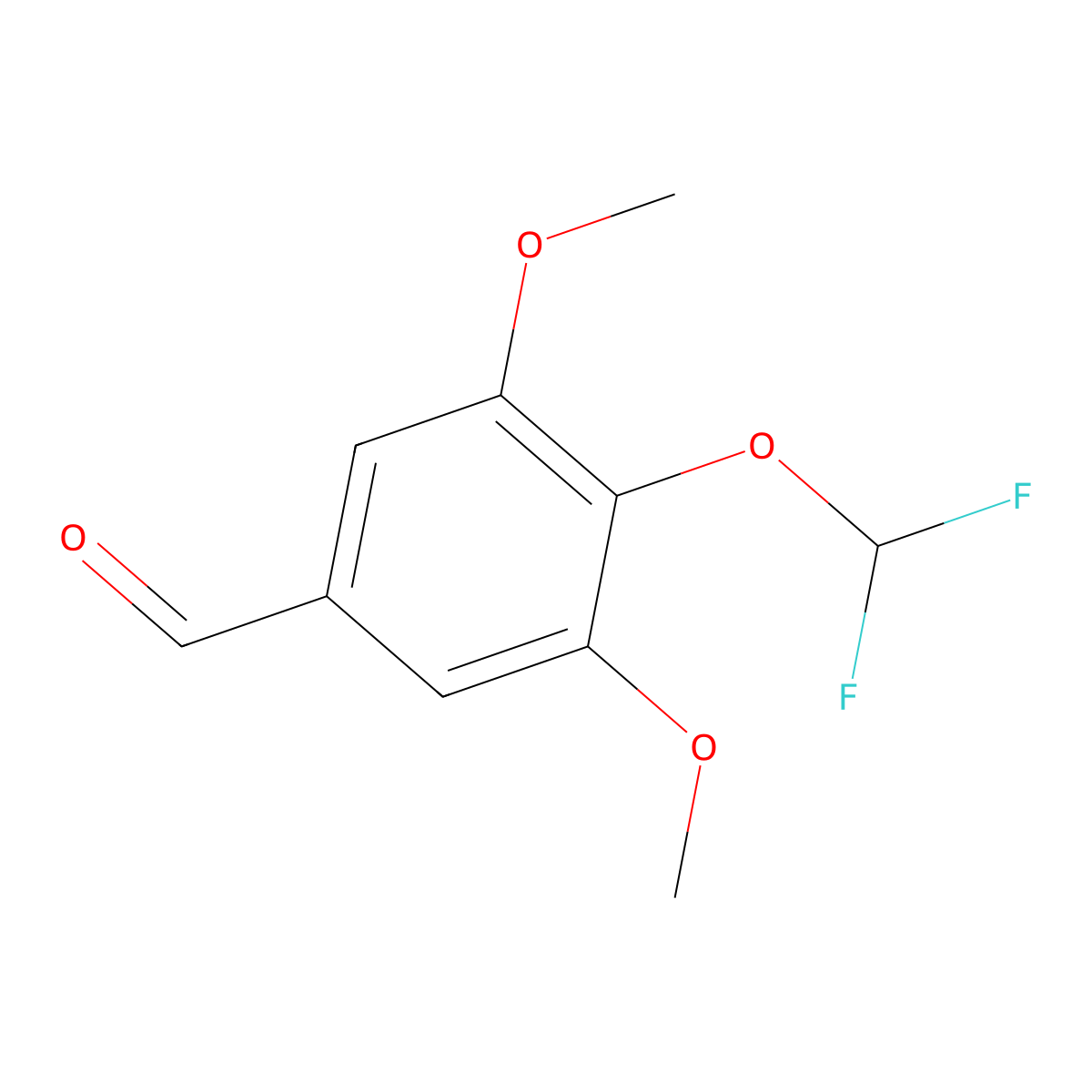 4-(Difluoromethoxy)-3,5-dimethoxybenzaldehyde molecular structure, CAS 446270-61-7