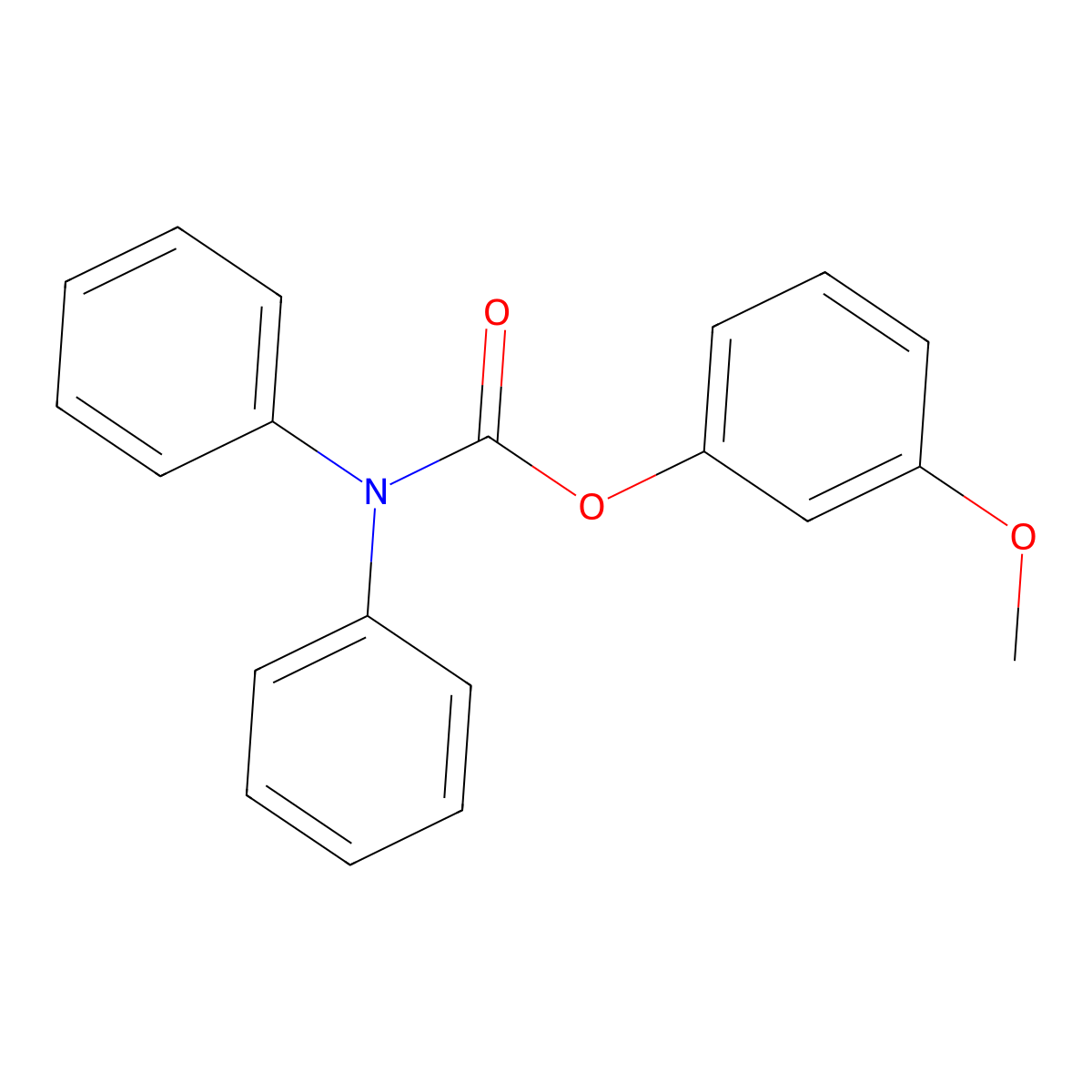 3-methoxyphenyl N,N-diphenylcarbamate molecular structure, CAS 446270-70-8