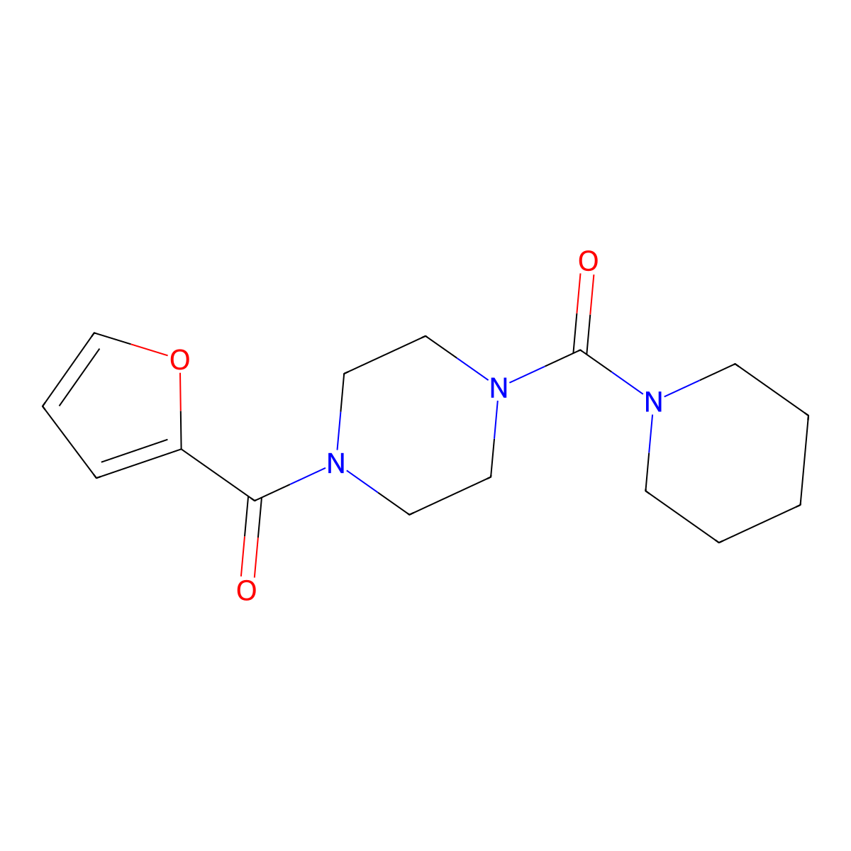 4-(2-Furylcarbonyl)piperazinyl piperidyl ketone molecular structure, CAS 446270-71-9