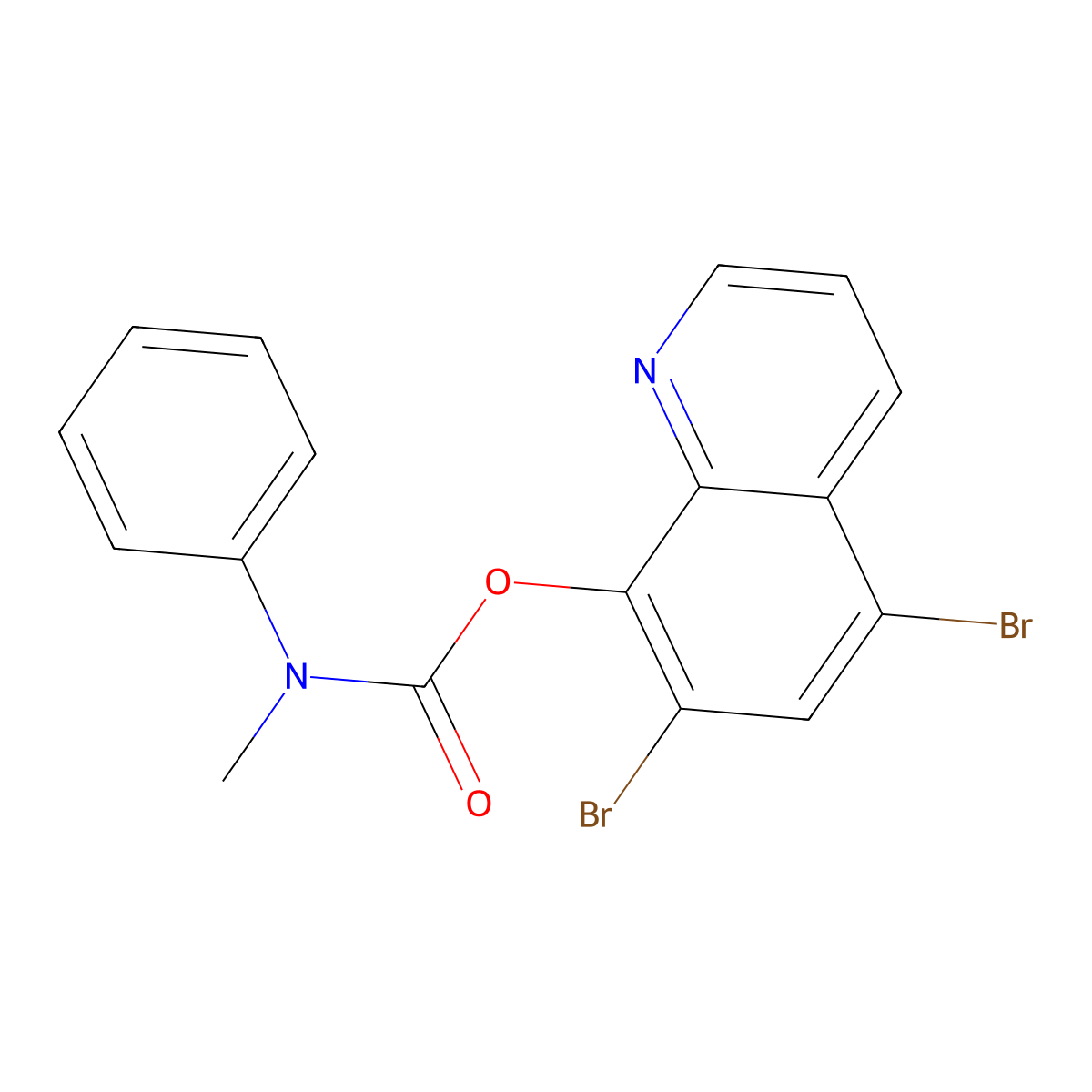 5,7-Dibromoquinolin-8-yl methyl(phenyl)carbamate molecular structure, CAS 446270-78-6