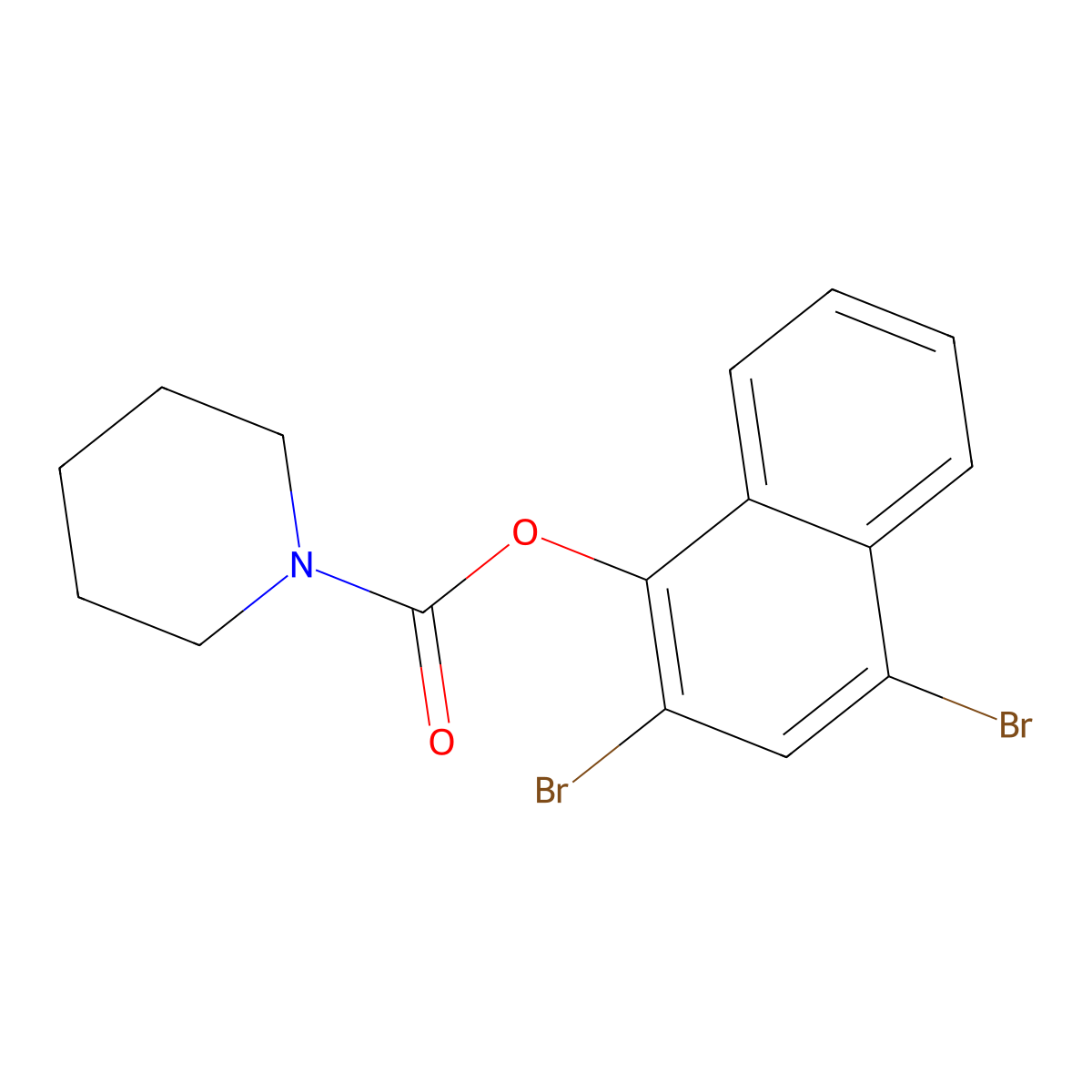 2,4-Dibromonaphthyl piperidinecarboxylate molecular structure, CAS 446270-82-2