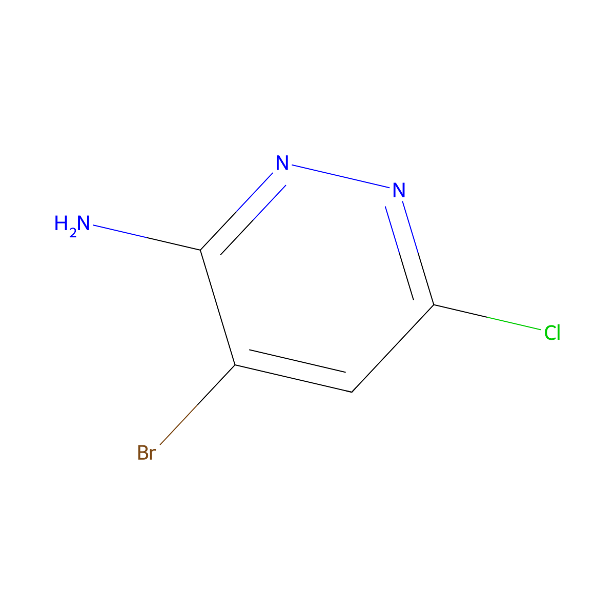 3-Amino-4-bromo-6-chloropyridazine molecular structure, CAS 446273-59-2
