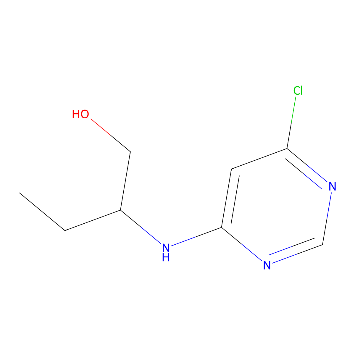 2-[(6-Chloropyrimidin-4-yl)amino]butan-1-ol molecular structure, CAS 446273-79-6