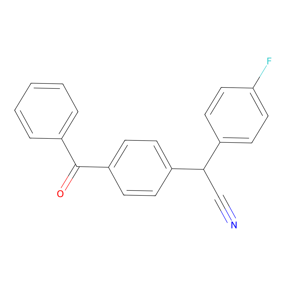 2-(4-Benzoylphenyl)-2-(4-fluorophenyl)acetonitrile molecular structure, CAS 446275-89-4