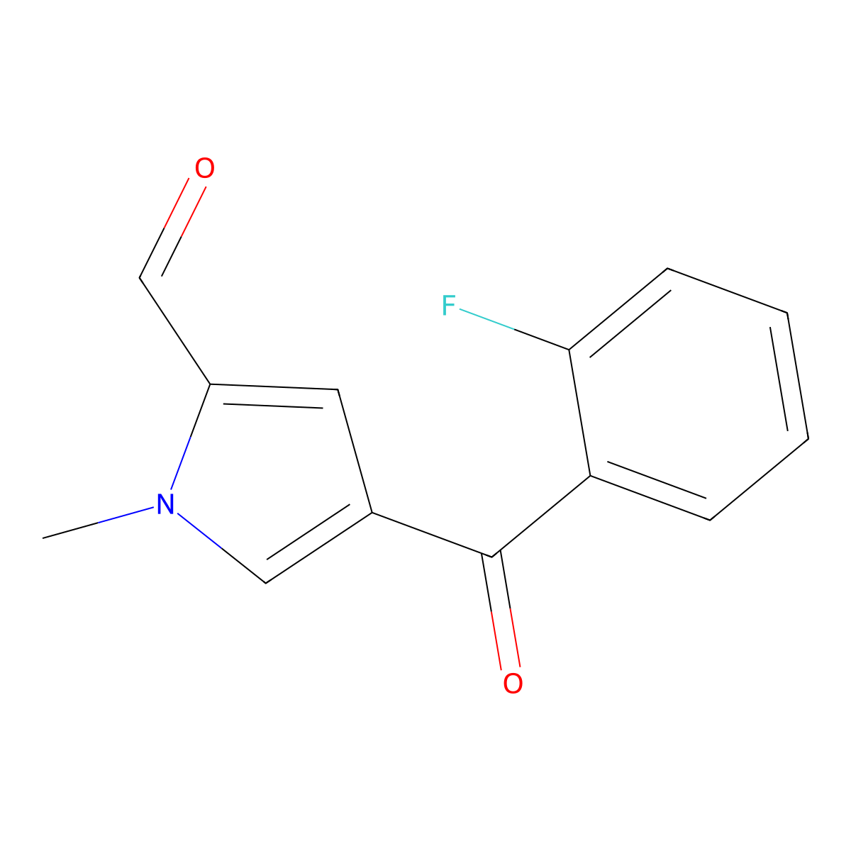 4-(2-Fluorobenzoyl)-1-methyl-1H-pyrrole-2-carbaldehyde molecular structure, CAS 446275-97-4