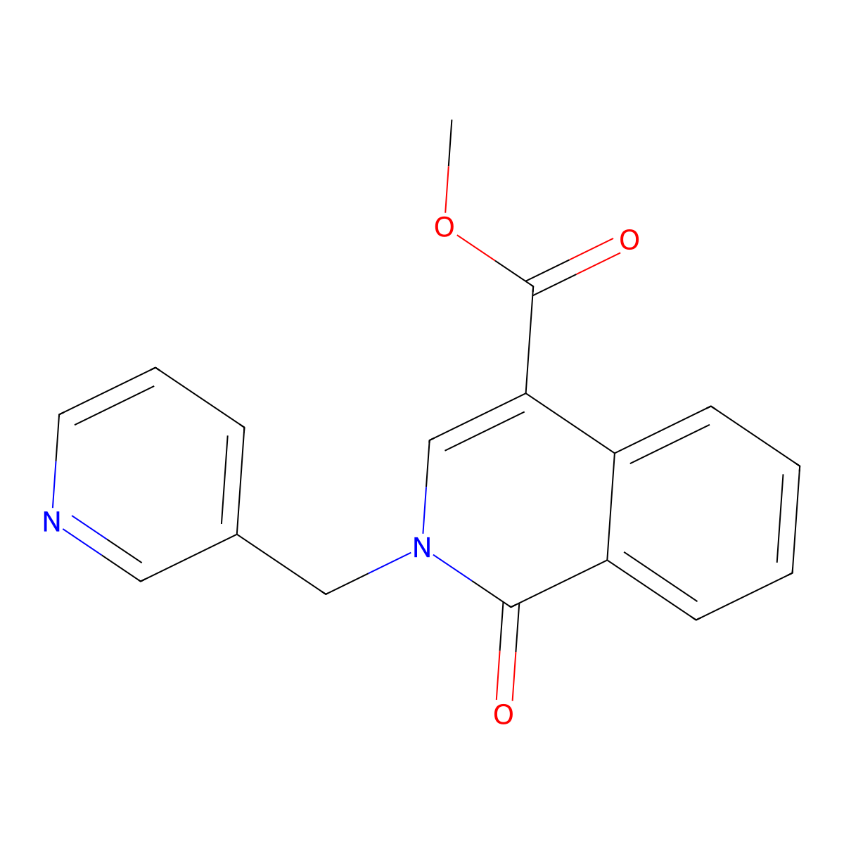 Methyl 1-oxo-2-(3-pyridinylmethyl)-1,2-dihydro-4-isoquinolinecarboxylate molecular structure, CAS 446276-03-5