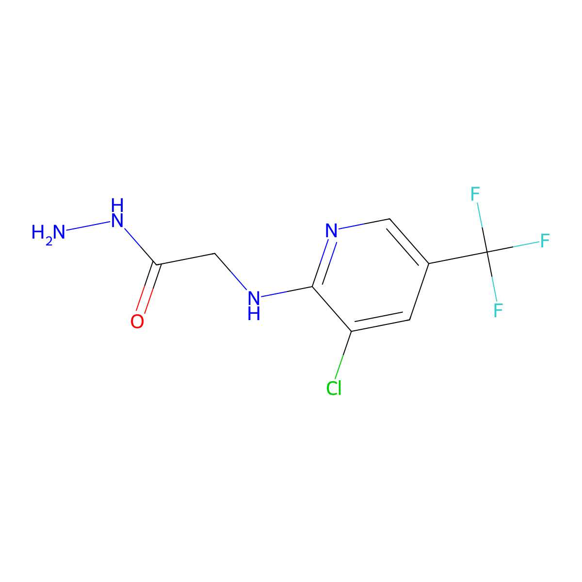 2-{[3-Chloro-5-(trifluoromethyl)-2-pyridinyl]-amino}acetohydrazide molecular structure, CAS 446276-13-7