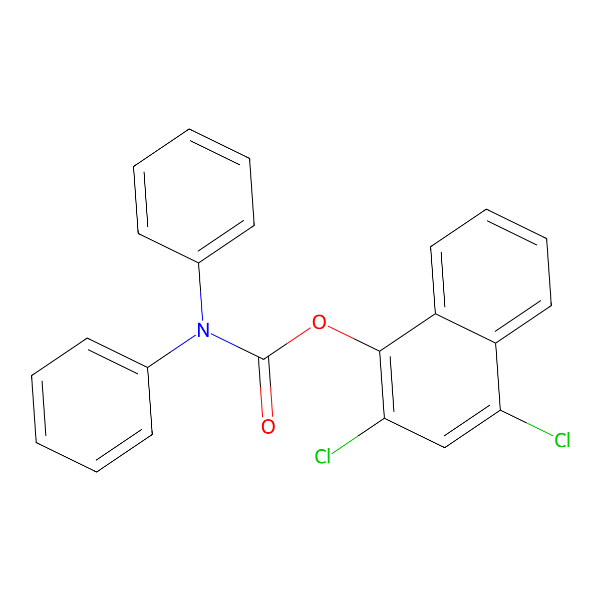2,4-dichloronaphthalen-1-yl N,N-diphenylcarbamate molecular structure, CAS 446277-36-7