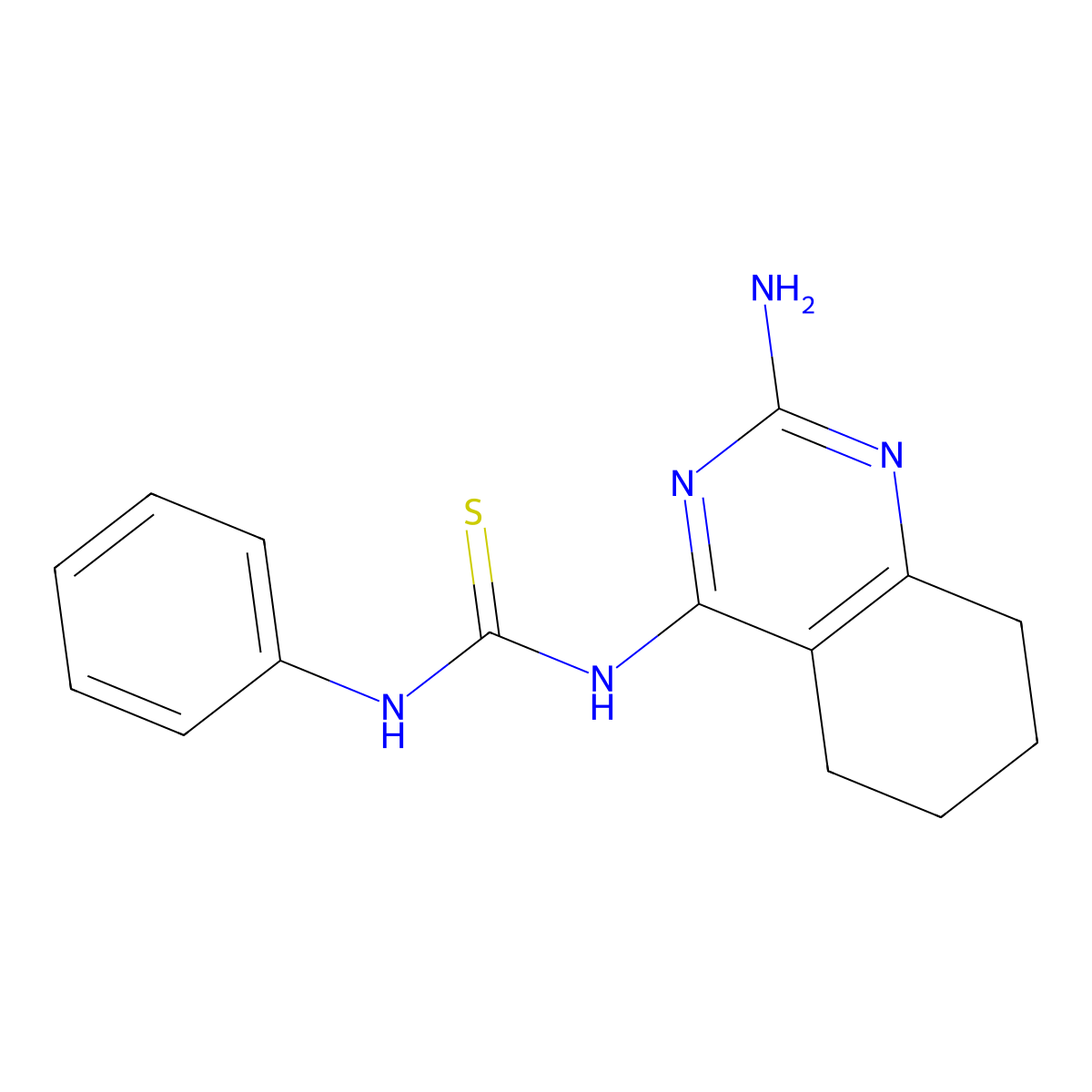 1-(2-Amino-5,6,7,8-tetrahydroquinazolin-4-yl)-3-phenylthiourea molecular structure, CAS 446277-61-8