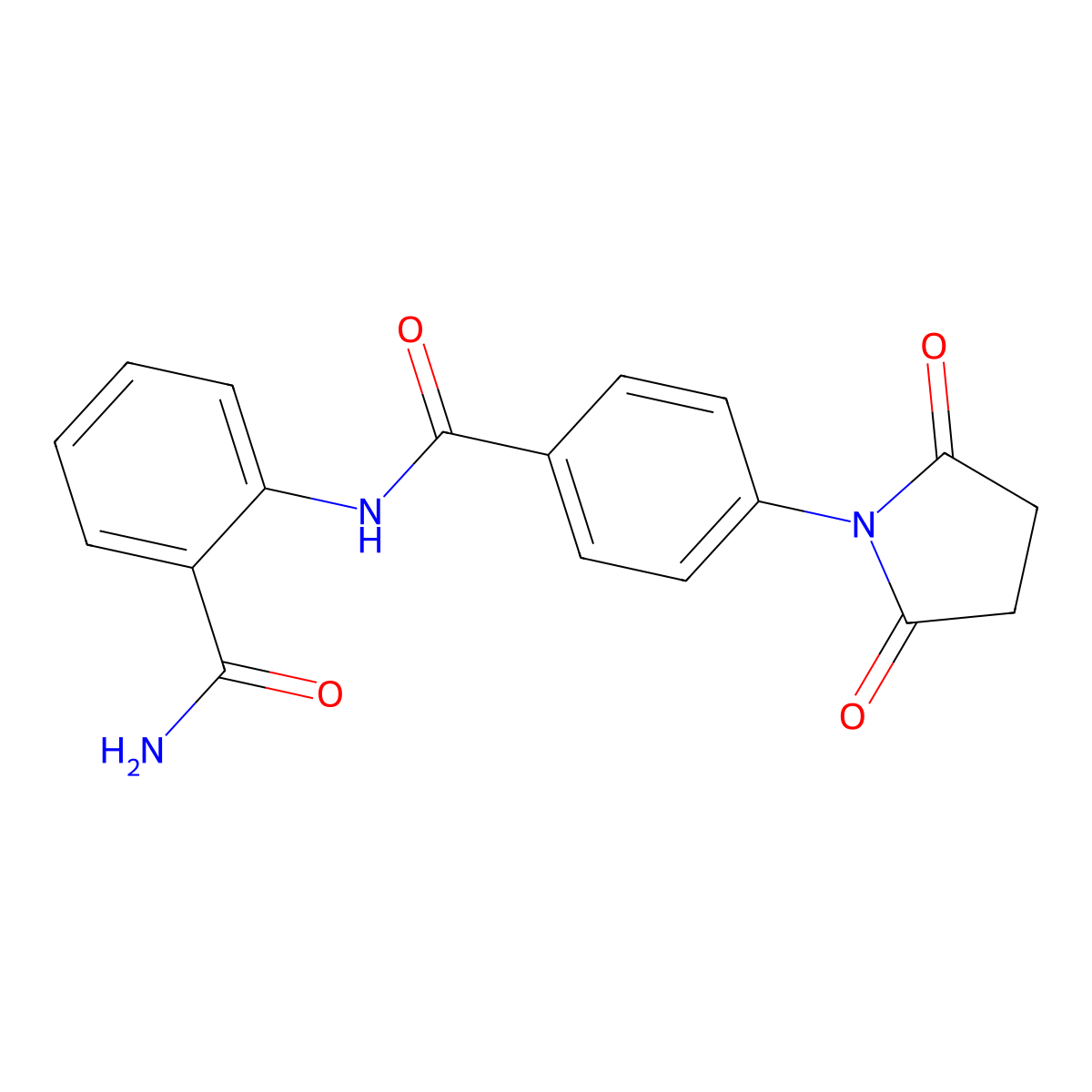 2-{[4-(2,5-Dioxoazolidinyl)phenyl]carbonylamino}benzamide molecular structure, CAS 446278-17-7