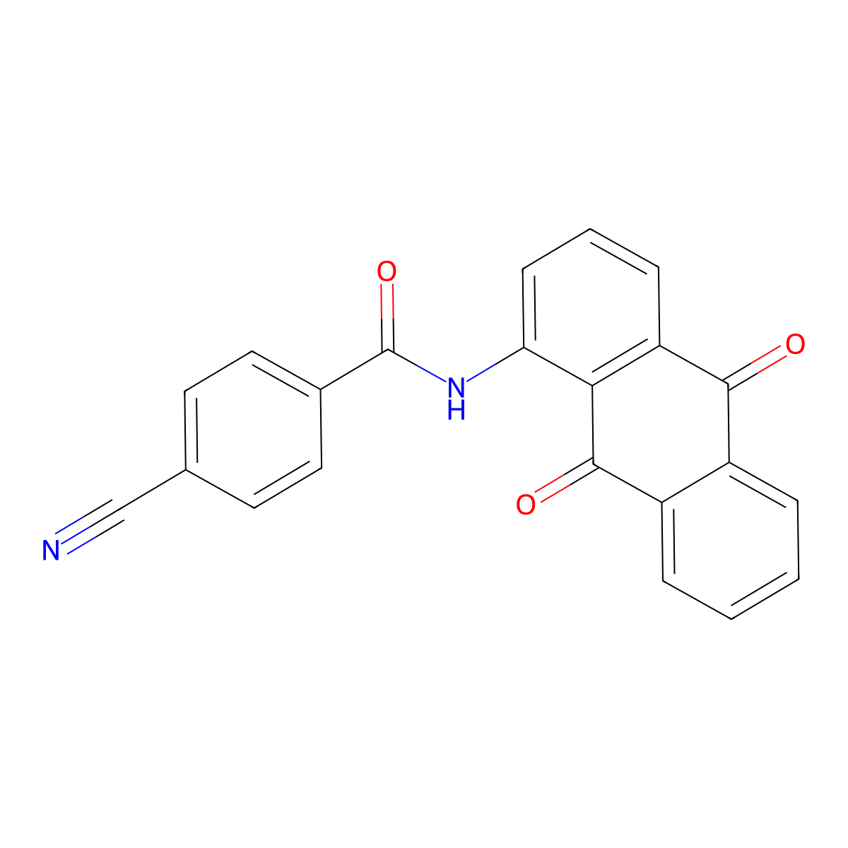 4-cyano-N-(9,10-dioxo-9,10-dihydroanthracen-1-yl)benzamide molecular structure, CAS 446278-28-0