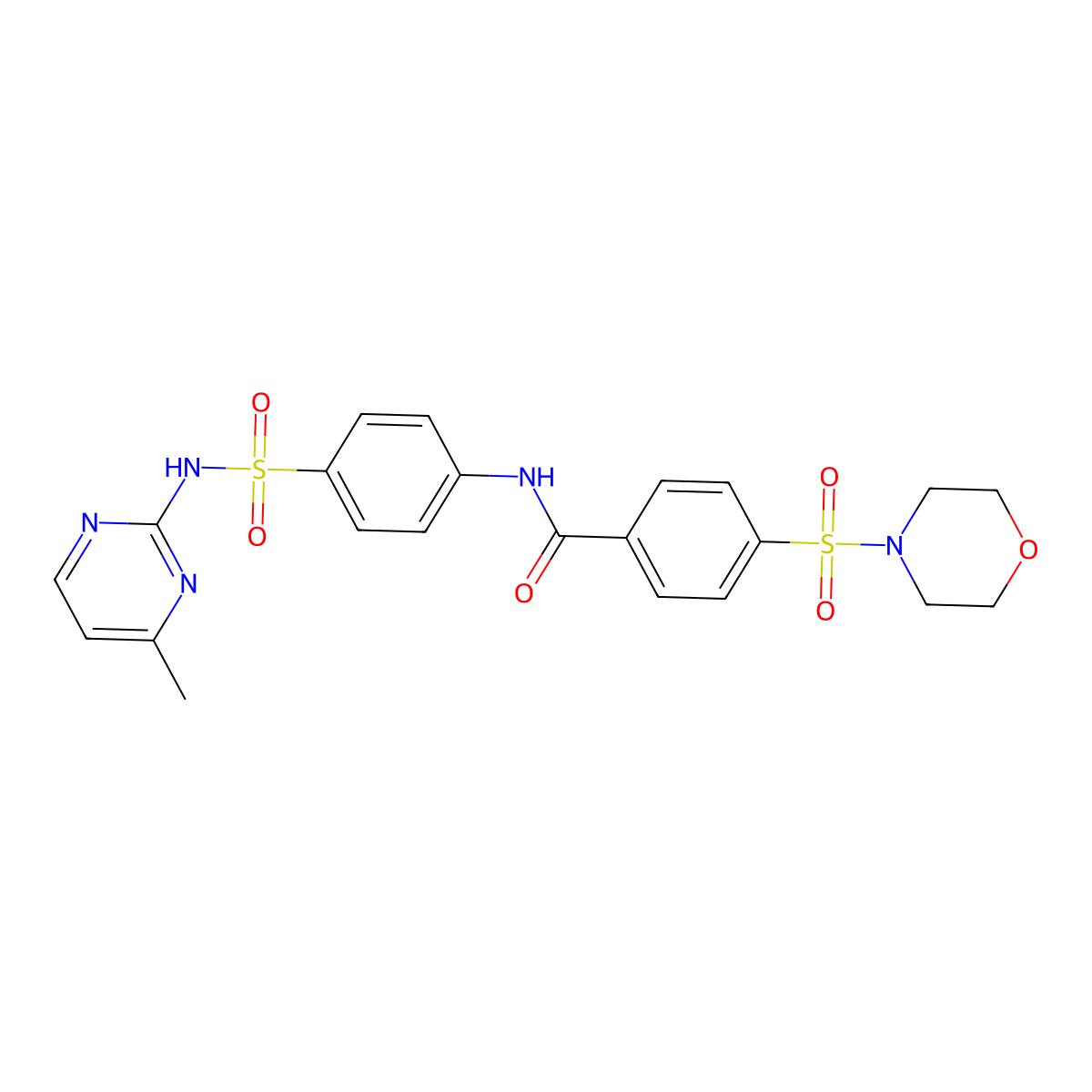 N-(4-(N-(4-methylpyrimidin-2-yl)sulfamoyl)phenyl)-4-(morpholinosulfonyl)benzamide molecular structure, CAS 446278-44-0