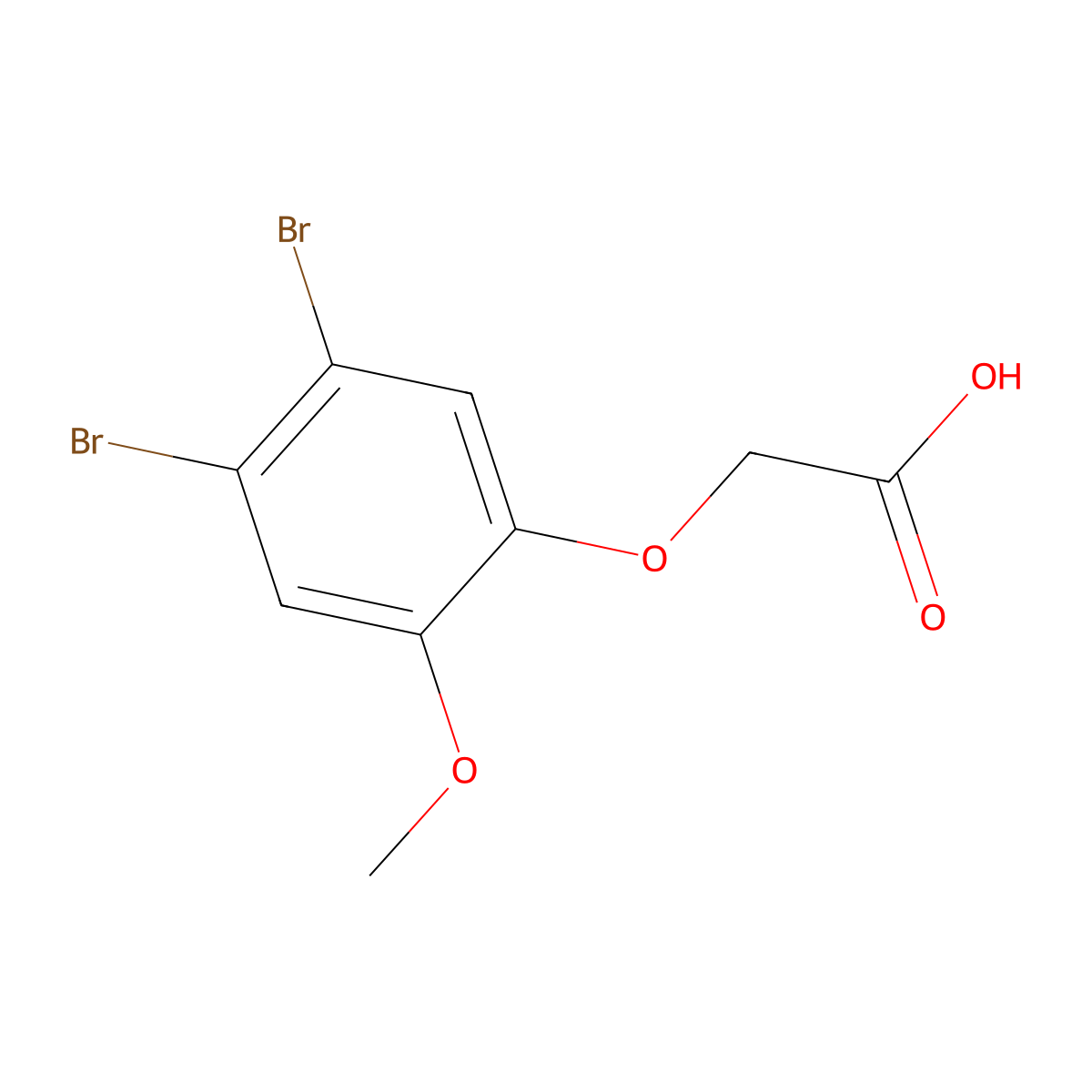 2-(4,5-Dibromo-2-methoxyphenoxy)acetic acid molecular structure, CAS 446278-49-5