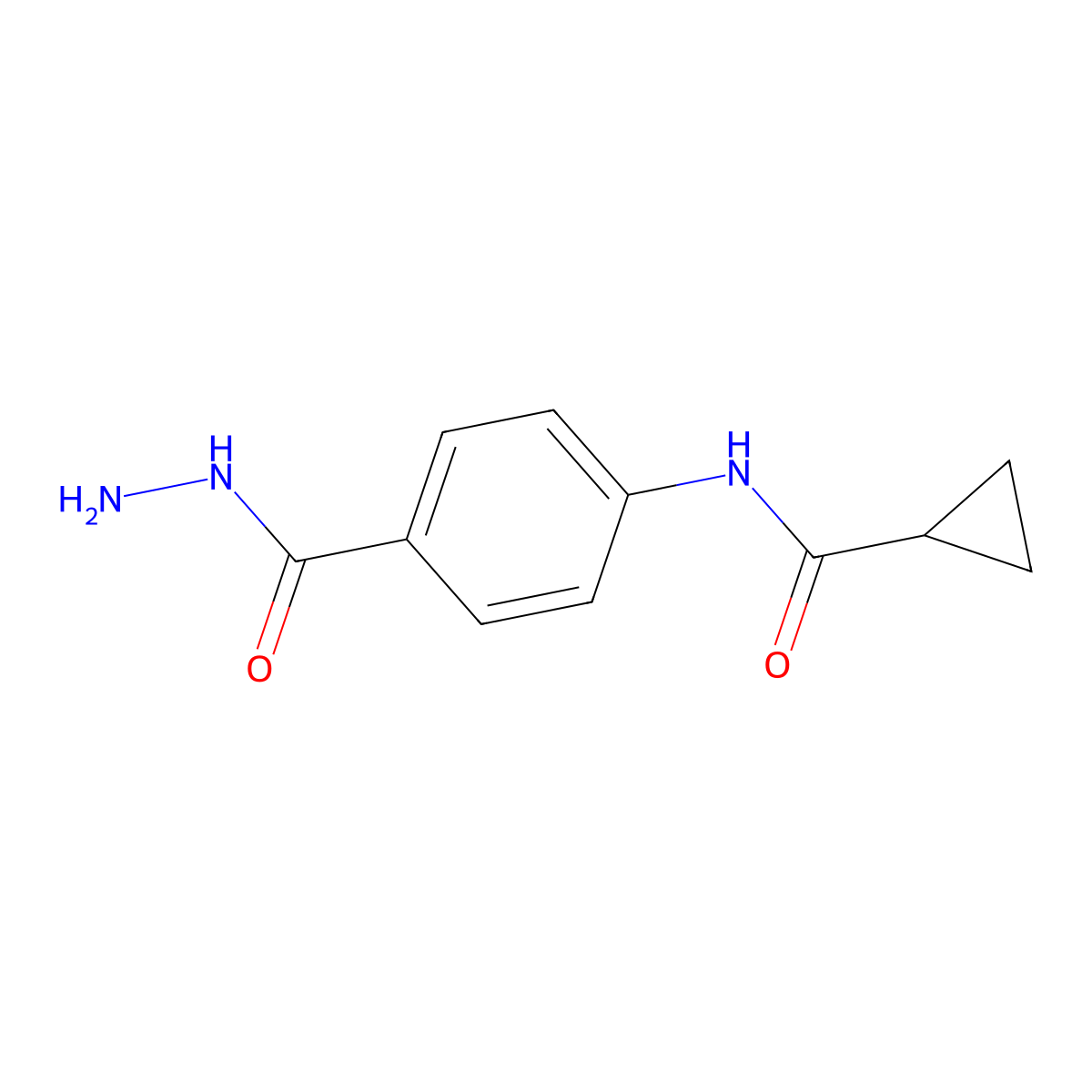 N-[4-(hydrazinecarbonyl)phenyl]cyclopropanecarboxamide molecular structure, CAS 446278-50-8