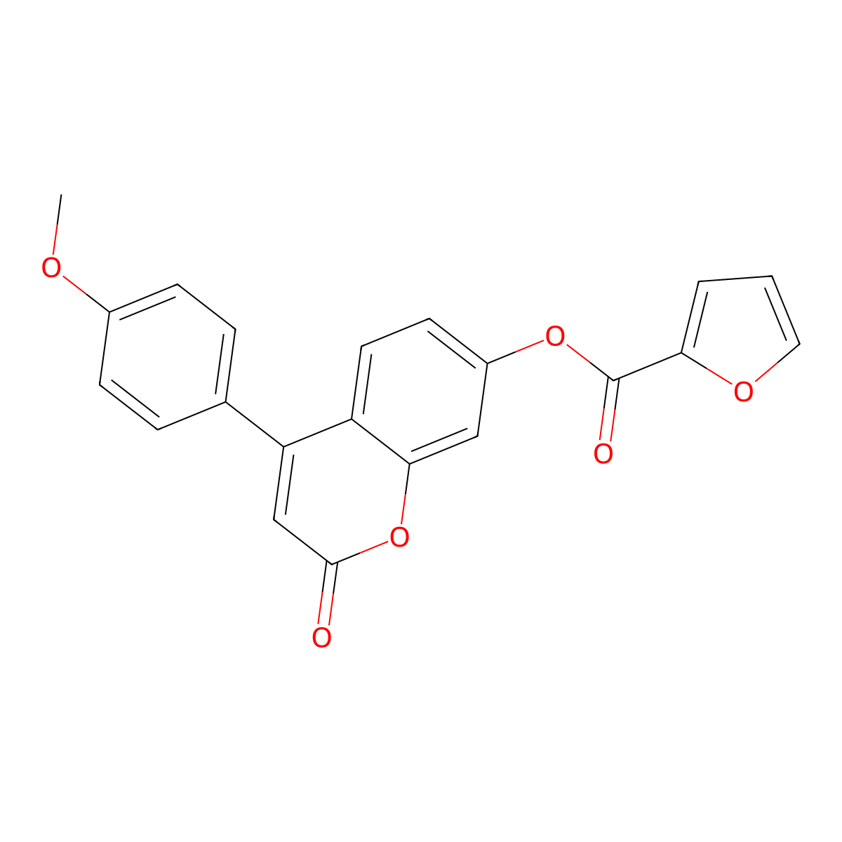 4-(4-methoxyphenyl)-2-oxo-2H-chromen-7-yl furan-2-carboxylate molecular structure, CAS 446279-83-0