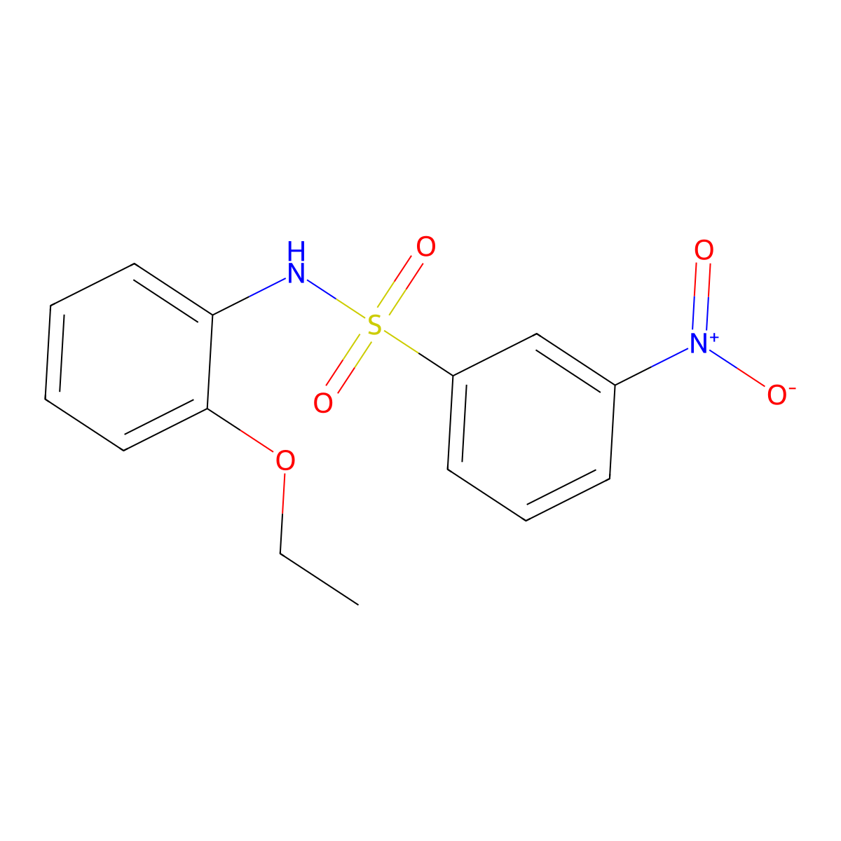 N-(2-ethoxyphenyl)-3-nitrobenzenesulfonamide molecular structure, CAS 446280-23-5