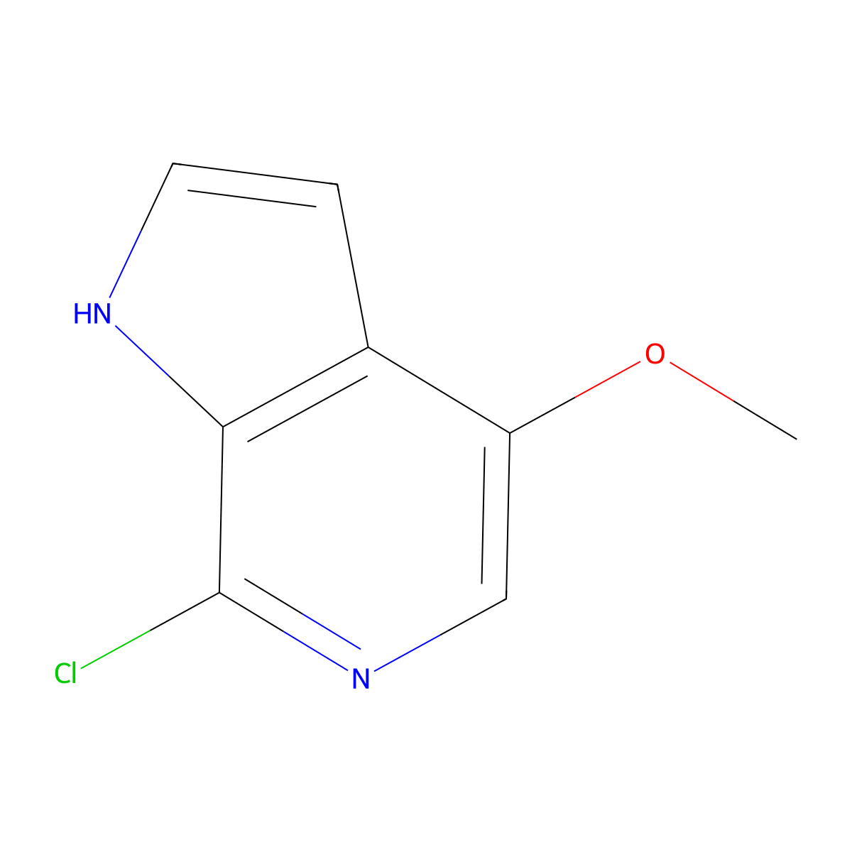 7-Chloro-4-methoxy-1H-pyrrolo[2,3-c]pyridine molecular structure, CAS 446284-32-8