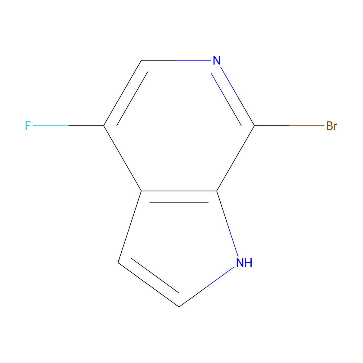 7-Bromo-4-fluoro-1H-pyrrolo[2,3-C]pyridine molecular structure, CAS 446284-38-4