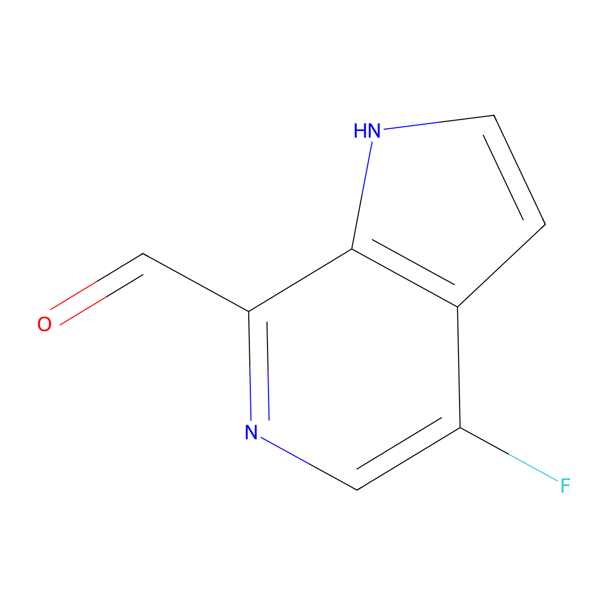 4-Fluoro-1H-pyrrolo(2,3-c)pyridine-7-carboxaldehyde molecular structure, CAS 446284-46-4